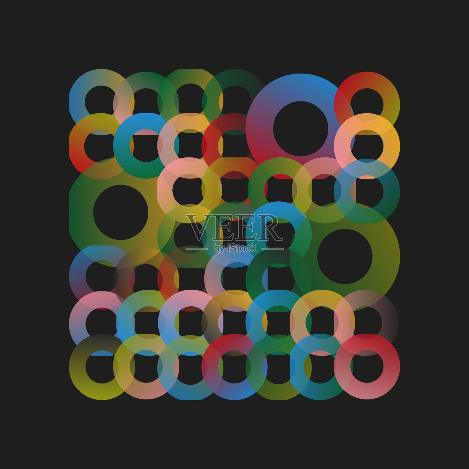 抽象矢量生成图形构成的生成设计作品插画图片素材