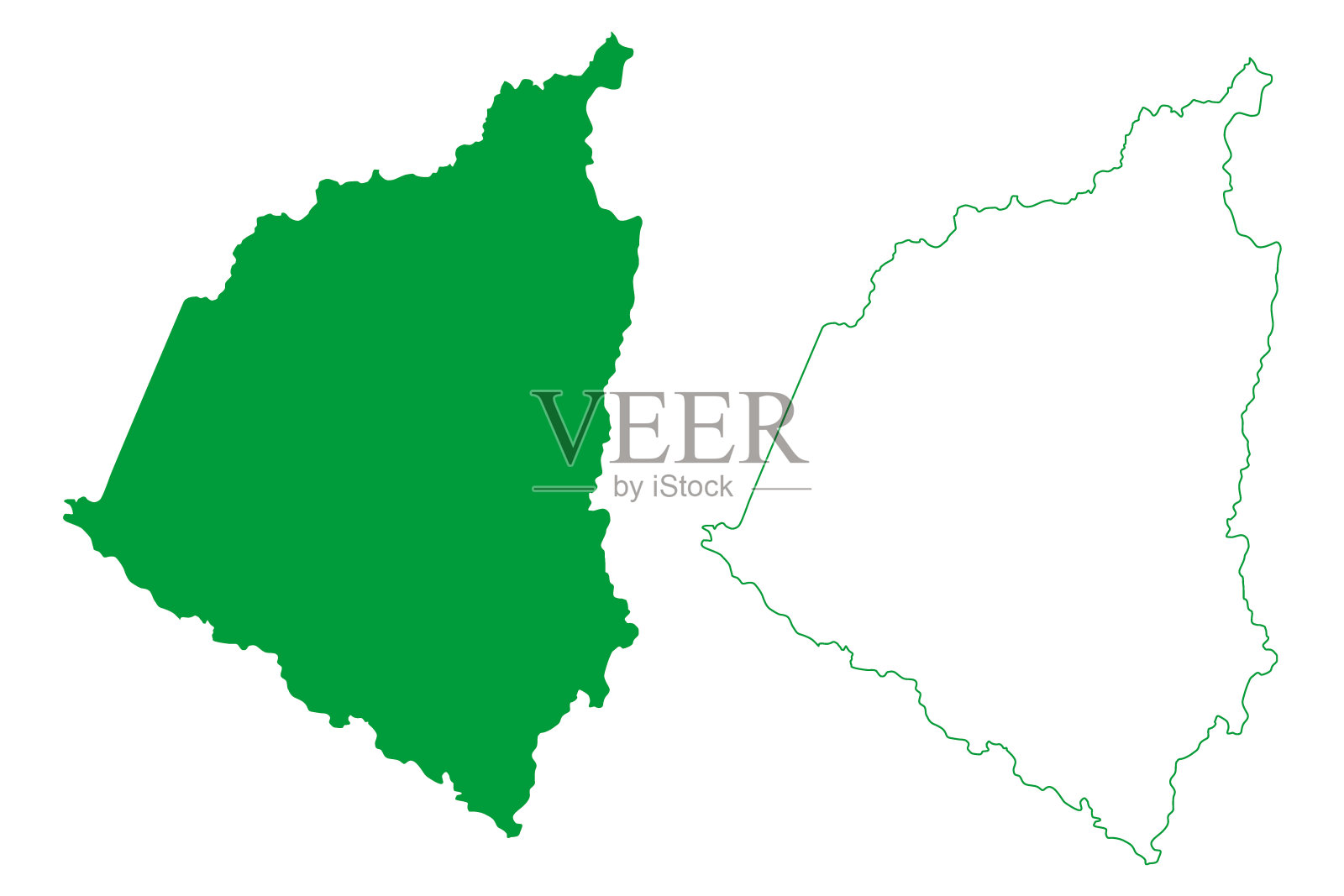 乌兰地直辖市(巴伊亚州，巴西直辖市，巴西联邦共和国)地图矢量插图，涂鸦素描乌兰地地图插画图片素材