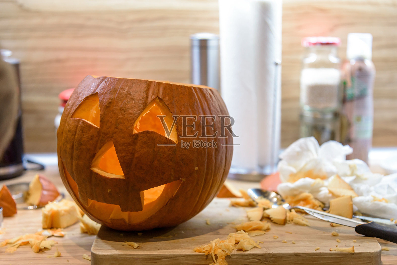 为万圣节准备的南瓜照片摄影图片