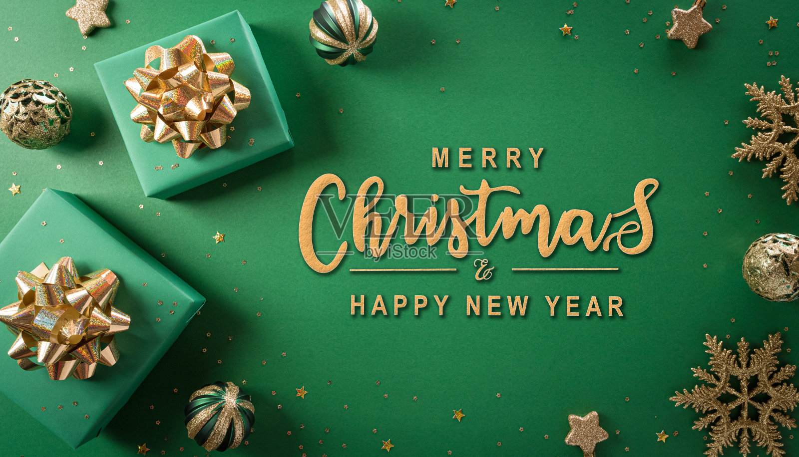 圣诞节和新年背景概念。照片摄影图片