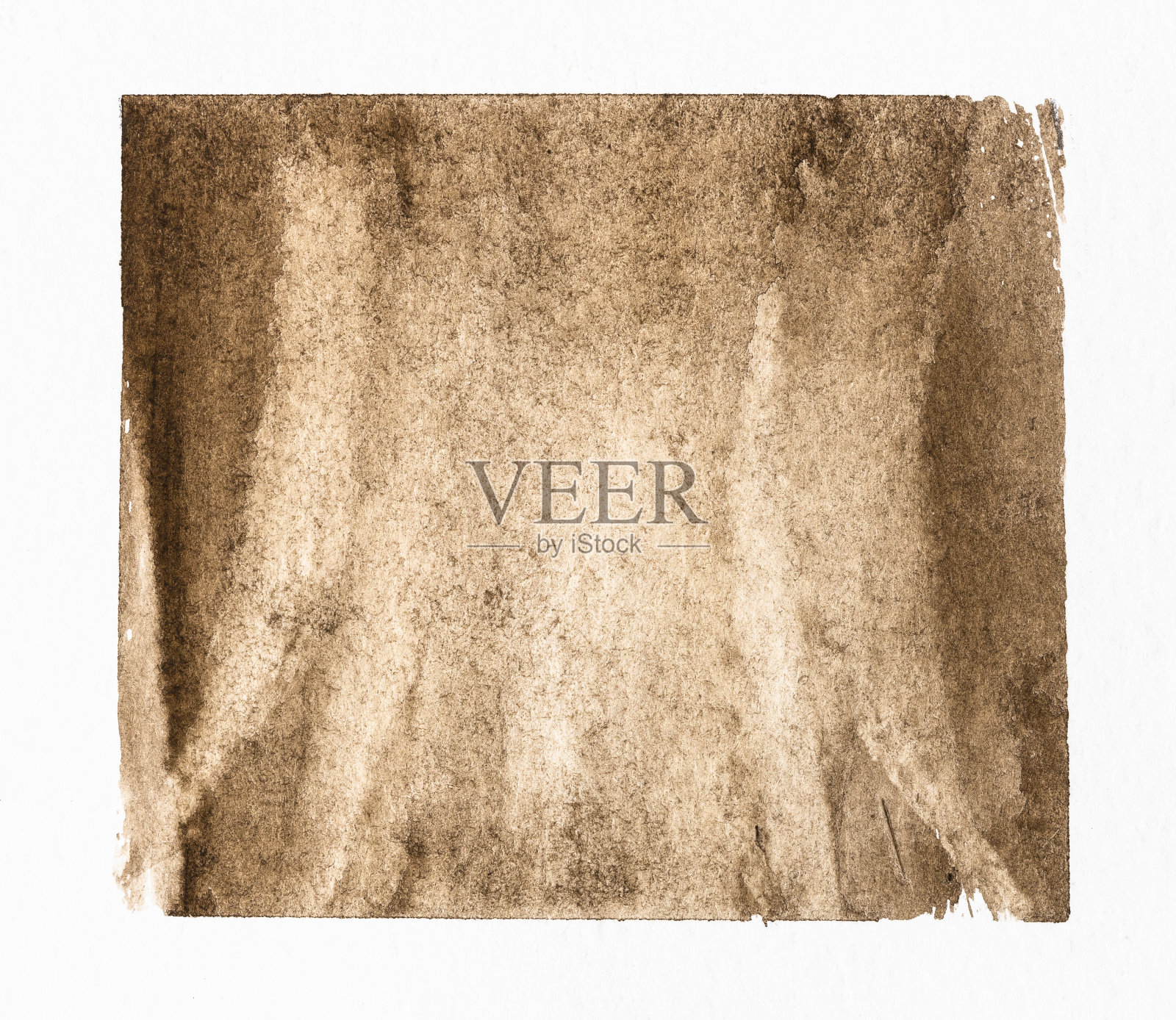 扇刷饱和水彩画的中间插画图片素材