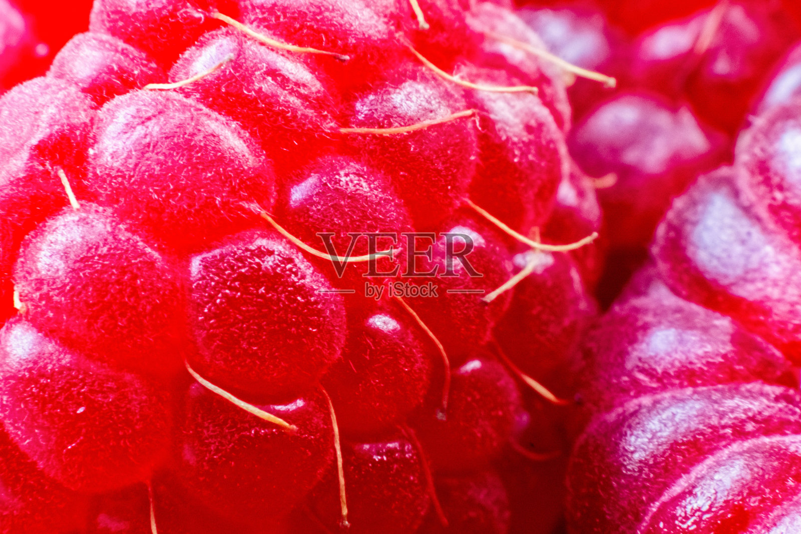 成熟的红莓味。食品的背景。特写镜头。照片摄影图片