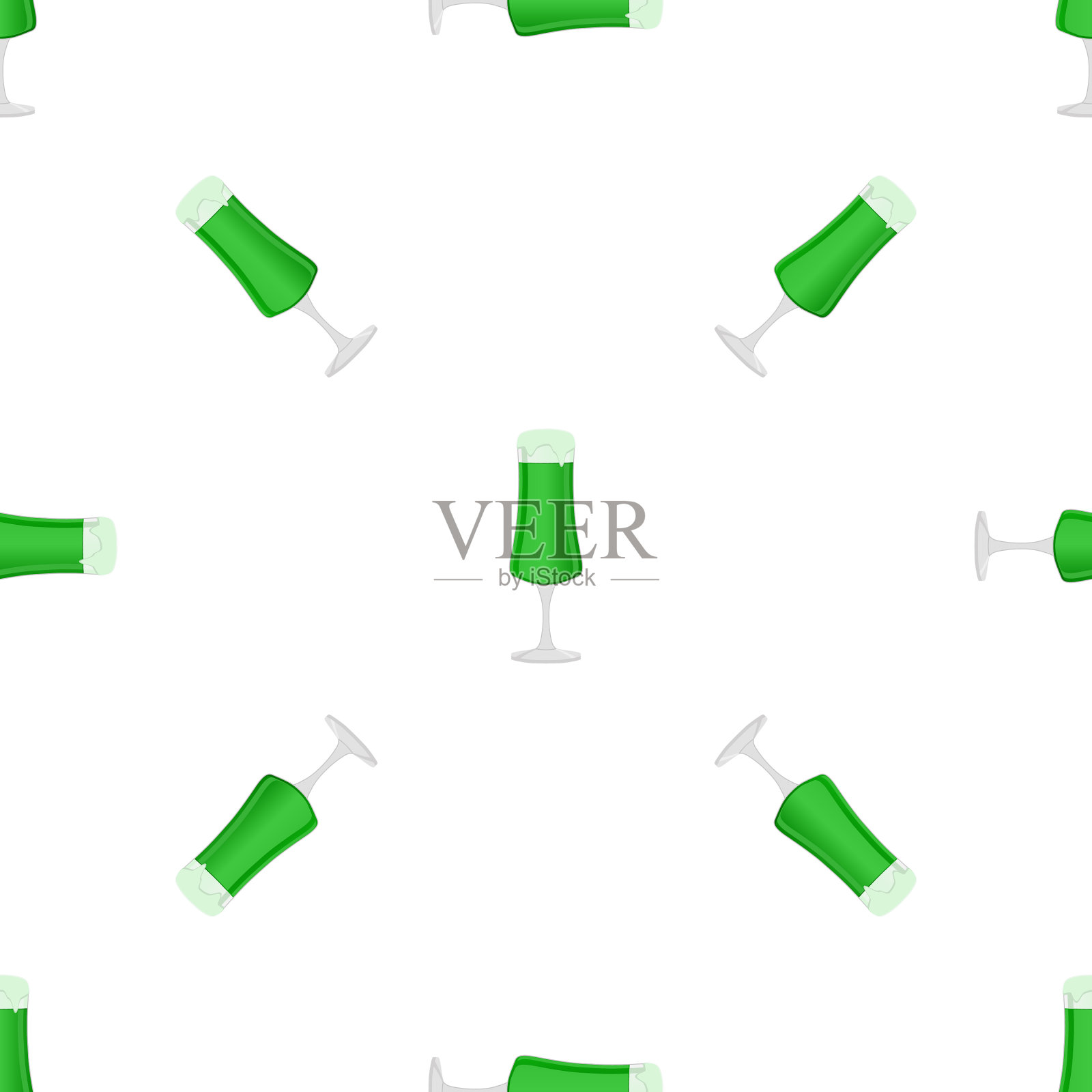 主题为爱尔兰节日圣帕特里克节插画图片素材