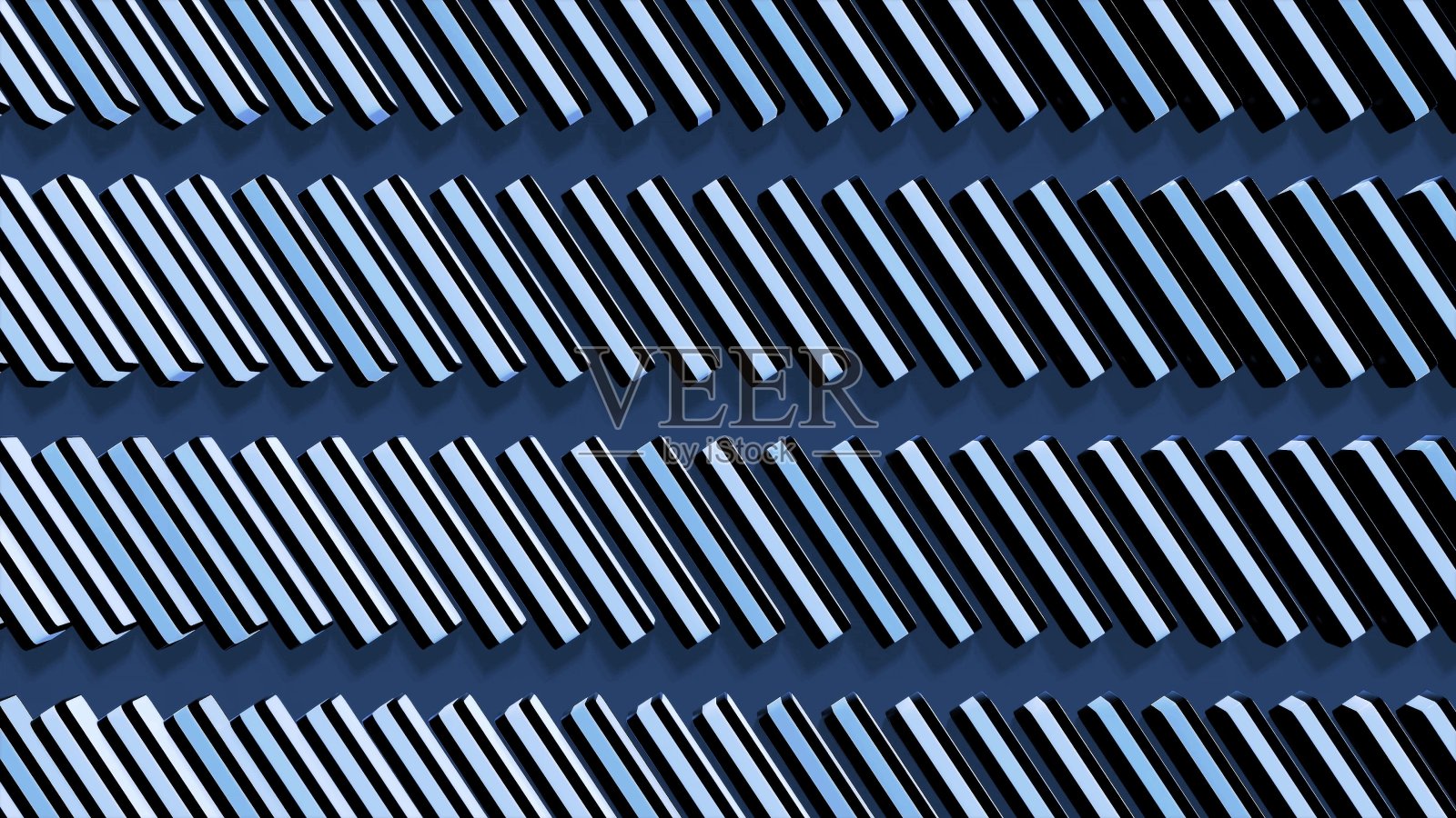 3 d渲染。抽象的背景，如盘子，钥匙或棍棒在飞机上排成一排，如灯泡，蓝色霓虹灯。照片摄影图片