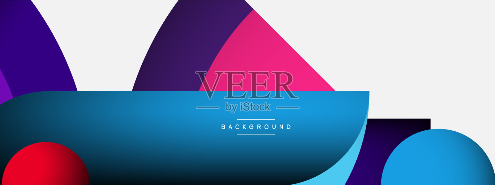 时尚的形状，颜色，最小的设计构成插画图片素材