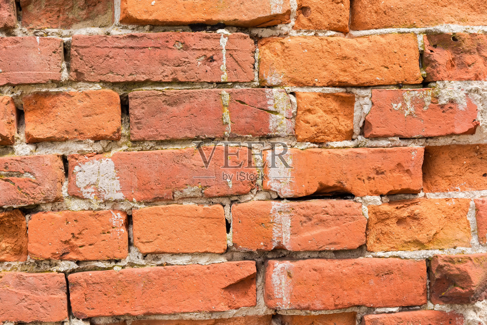废弃旧建筑的红砖墙的碎片照片摄影图片