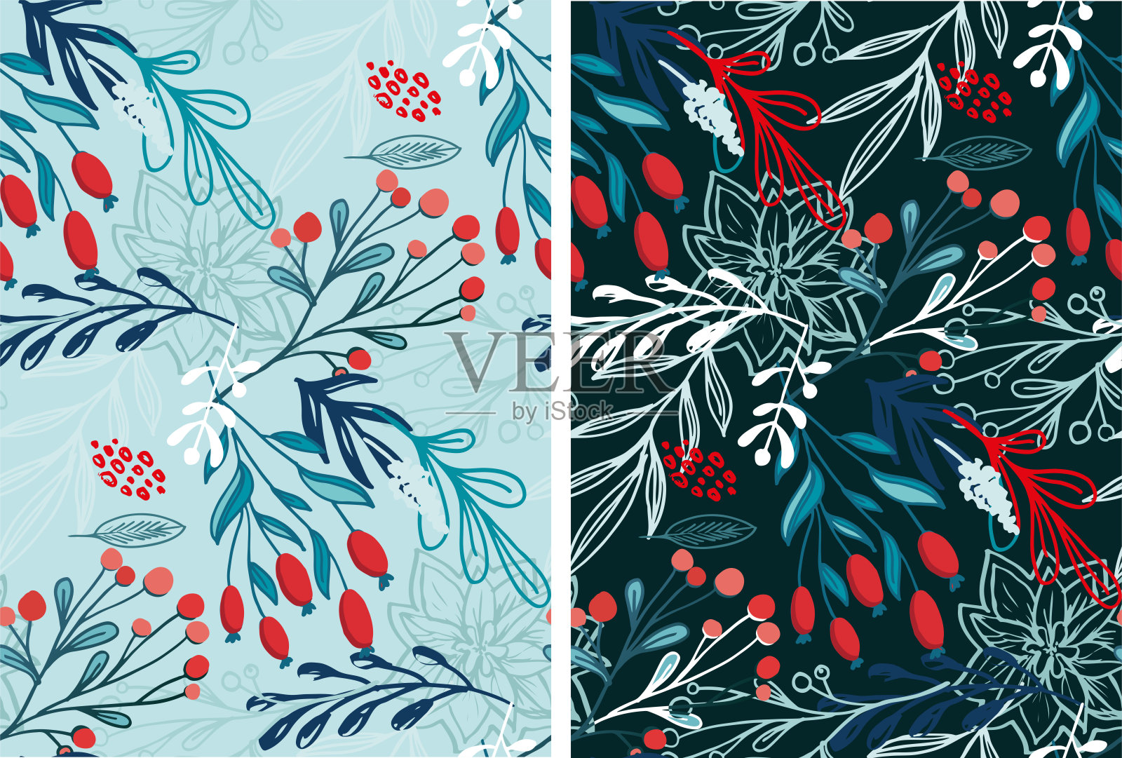 圣诞快乐，新年快乐-可爱的明信片。节日的海报。冬天的名片。刻字标签的海报，横幅，网页，销售，t恤设计。经典复古的象征。新年贺卡。矢量插图设计。模式的背景。插画图片素材