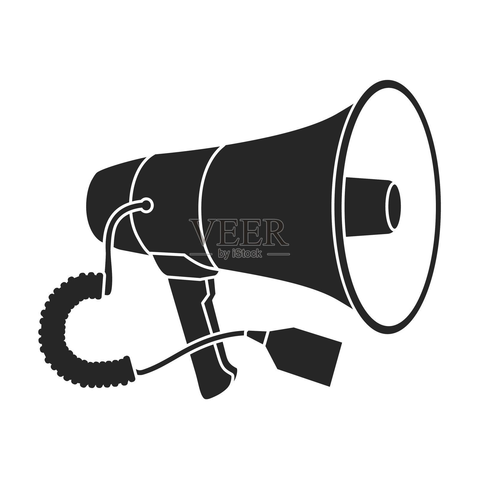 扬声器图标黑色图标孤立插画图片素材