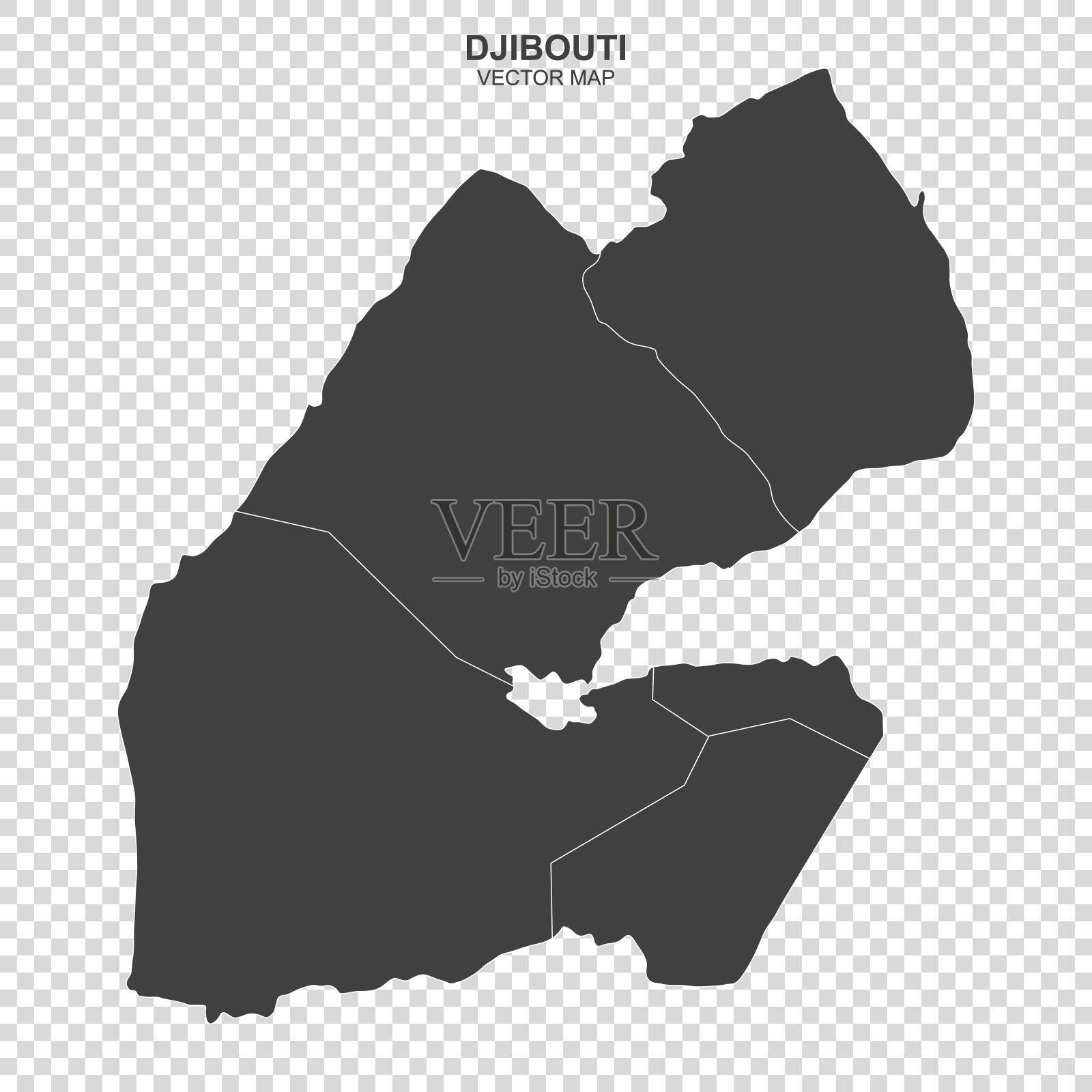 矢量设计元素-地图的吉布提插画图片素材