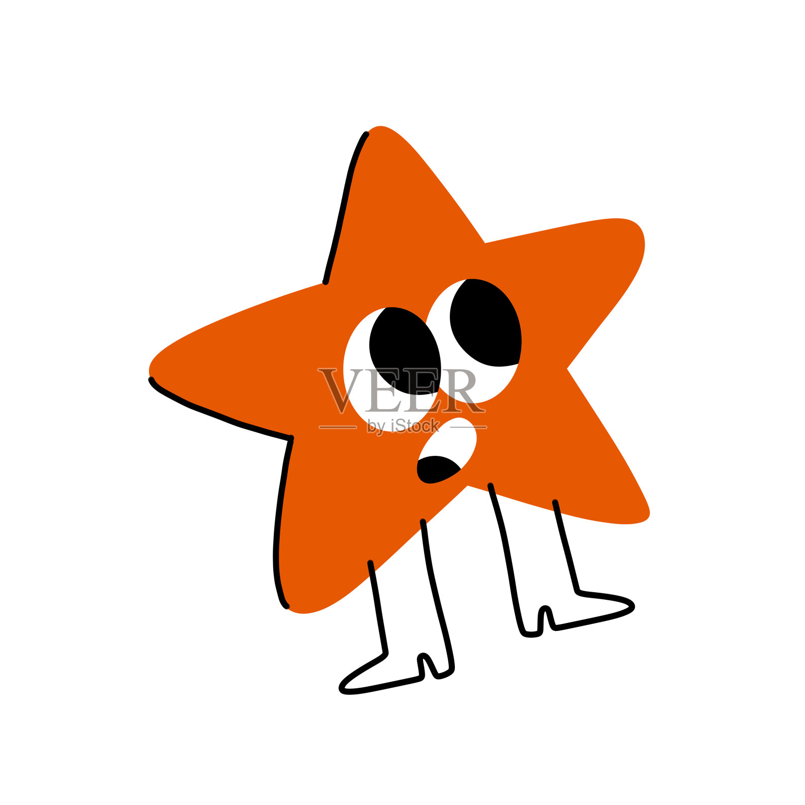 圣诞人物-有脸的喜剧明星。吉祥物的新年假期与手。设计元素图片