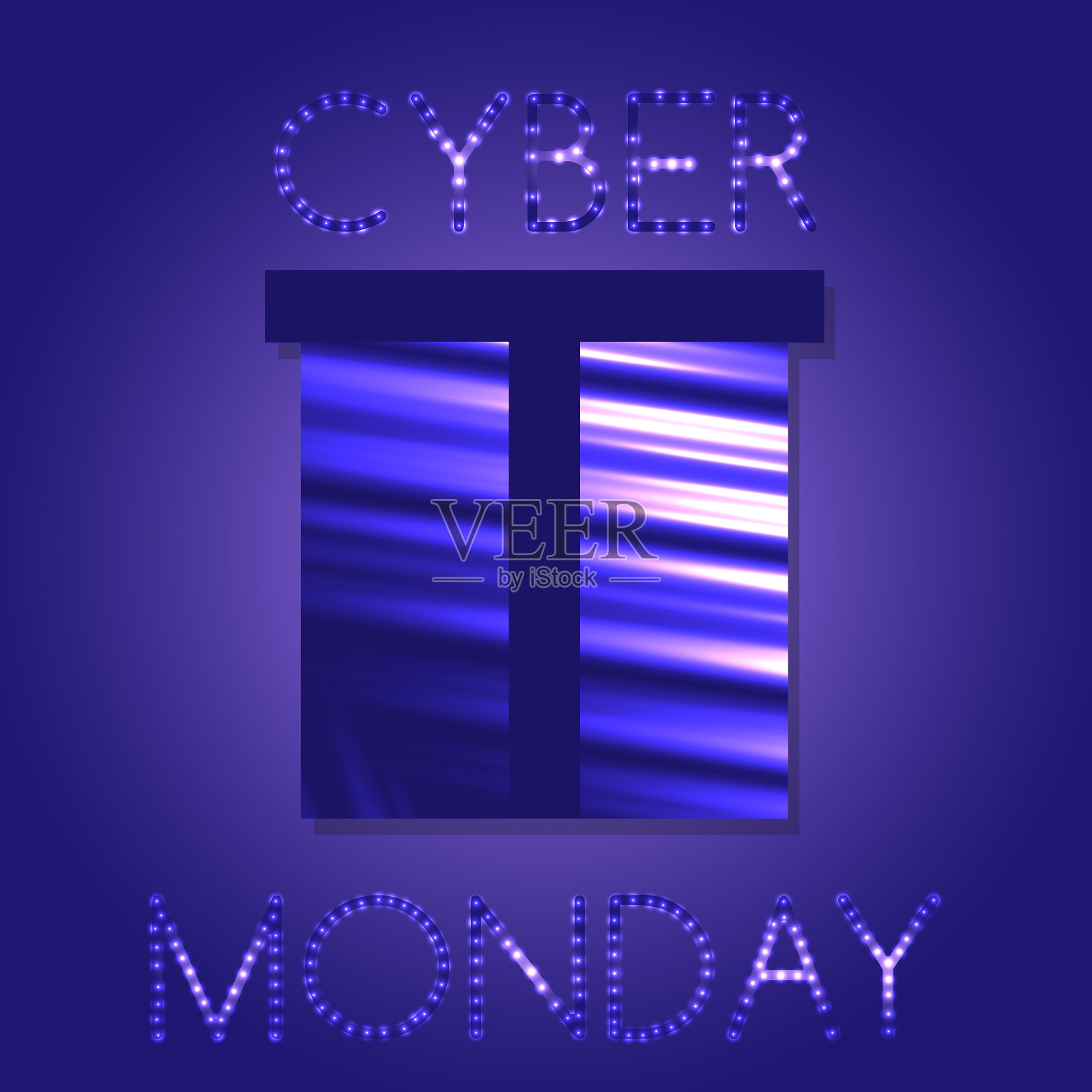 促销线上销售活动。矢量插图。网络星期一插画图片素材