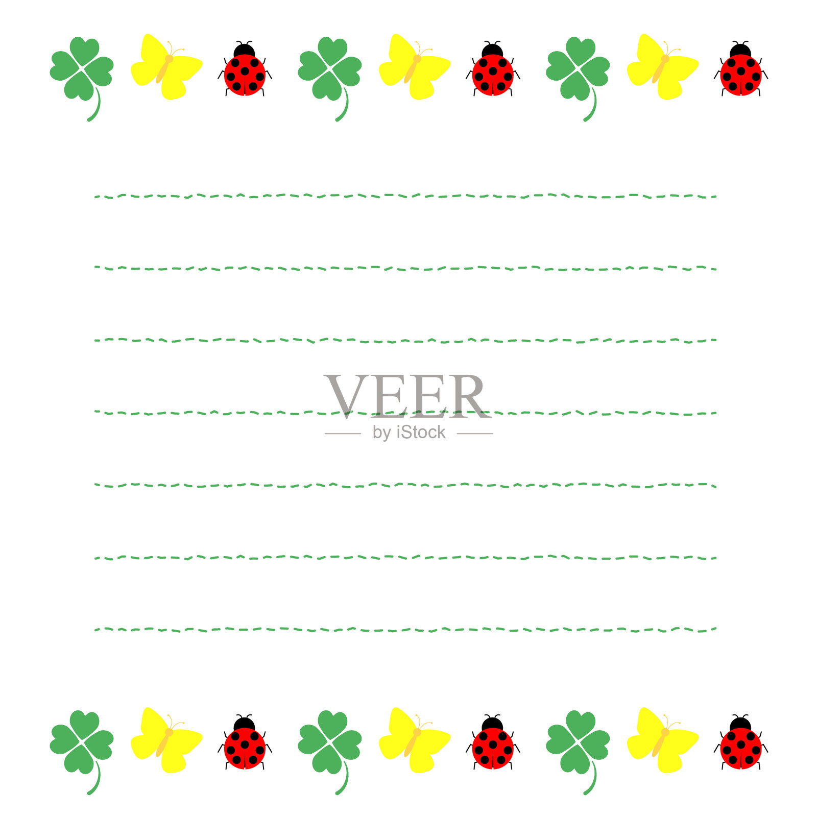 简单和平坦的弹簧说明备忘录插画图片素材