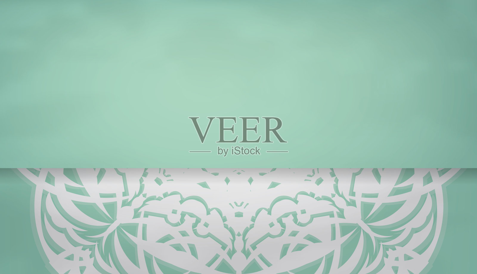 薄荷颜色旗帜与印度白色图案的标志或文字设计插画图片素材