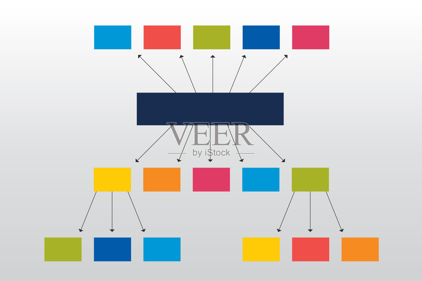流程图、结构图、图表、信息图。插画图片素材