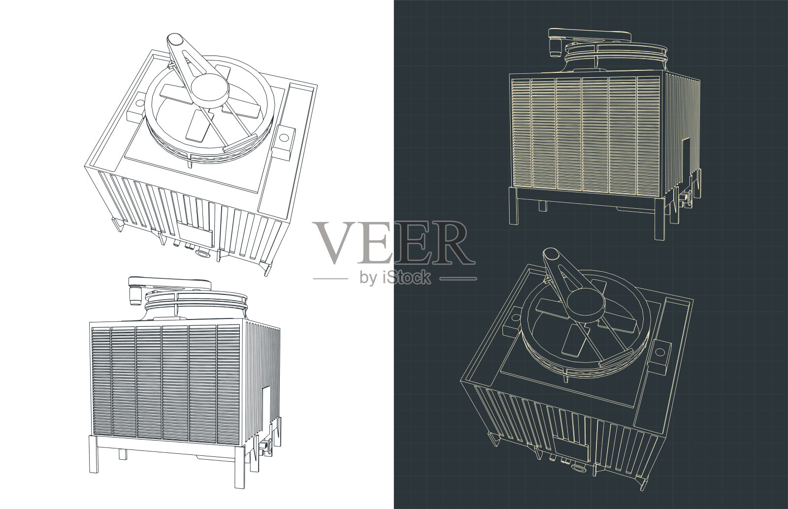冷却塔插图插画图片素材