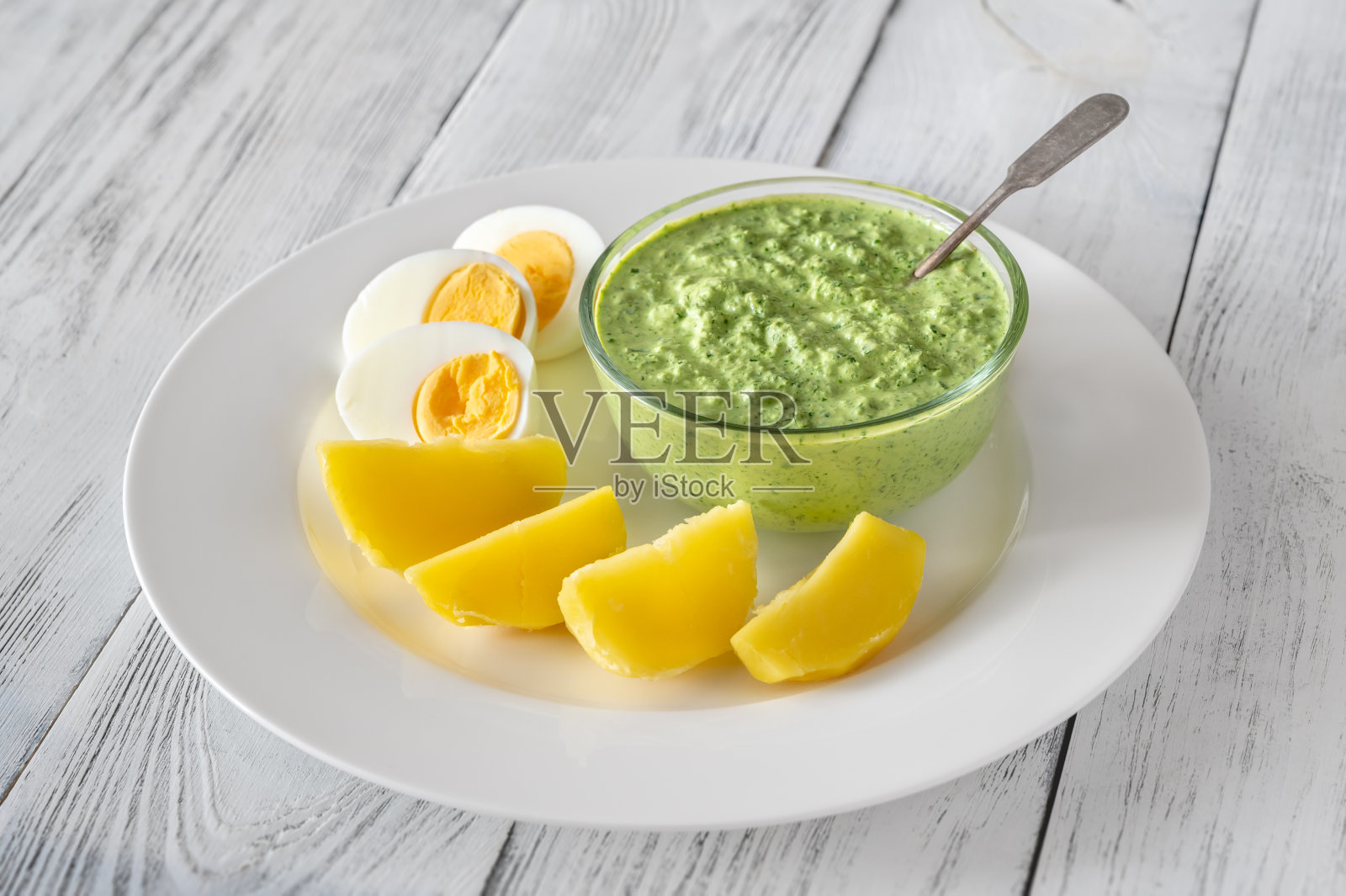 法兰克福的绿色酱照片摄影图片