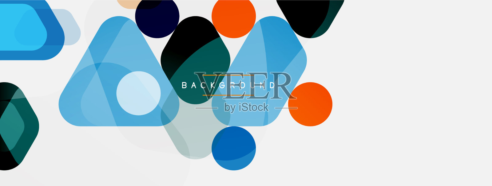 抽象圆形几何图形和圆形插画图片素材