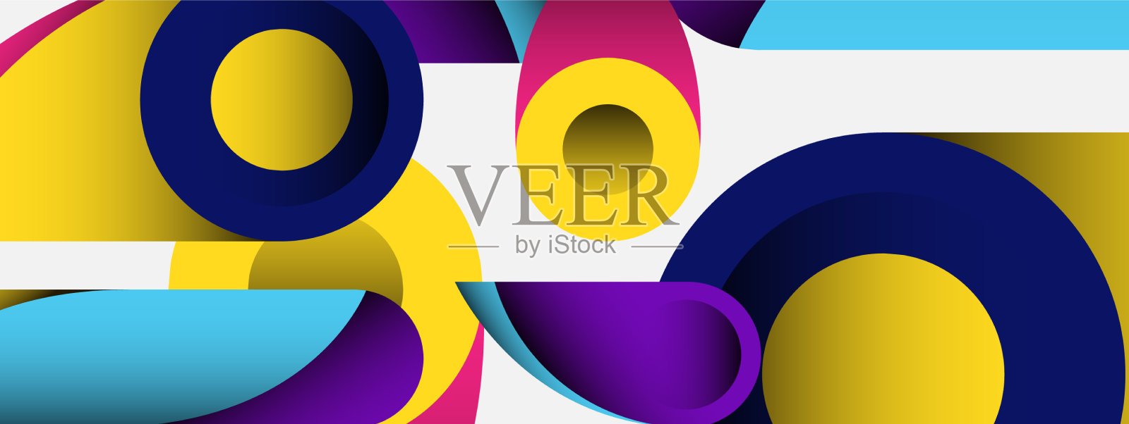 抽象背景最小几何圆和插画图片素材