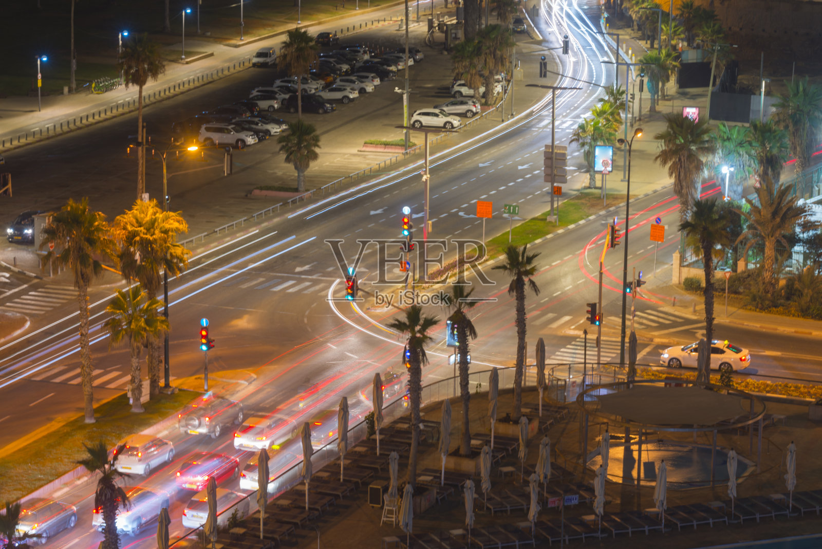 特拉维夫夜景照片摄影图片