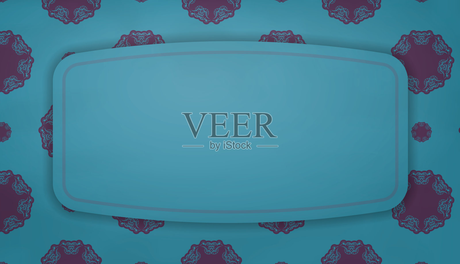 贺卡绿色与豪华的紫色图案为您的品牌。插画图片素材