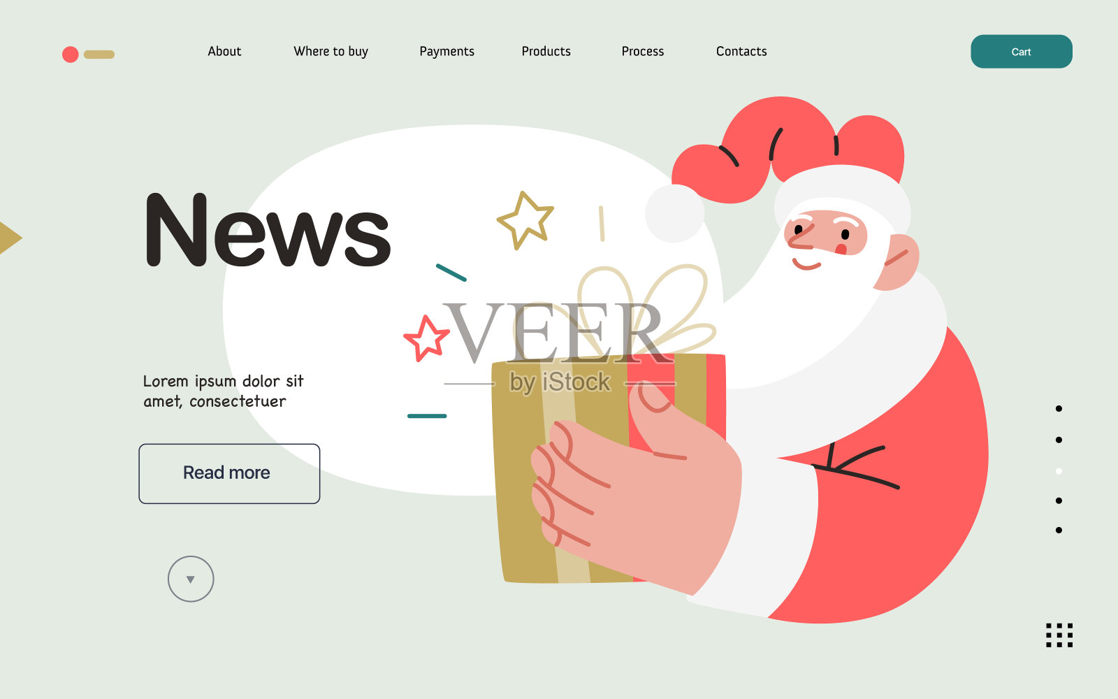 网络圣诞老人-一个社团网站页面模板。设计模板素材