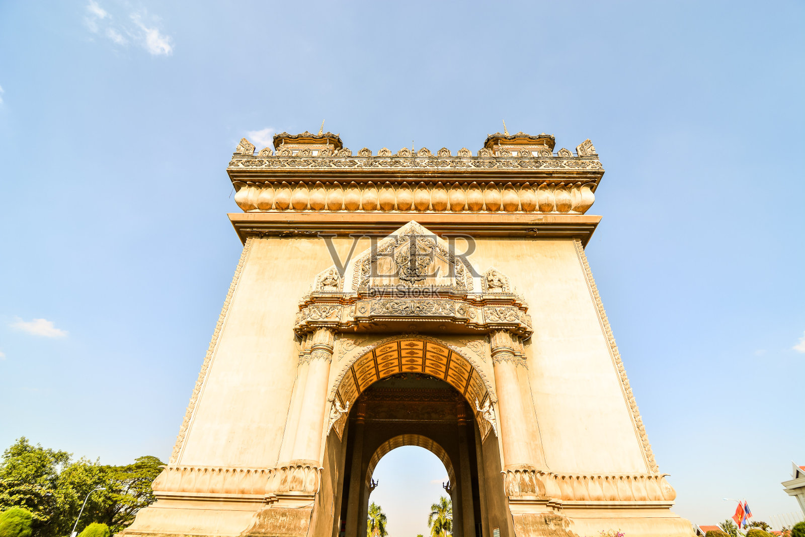 亚洲老挝万象凯旋门的美丽照片照片摄影图片