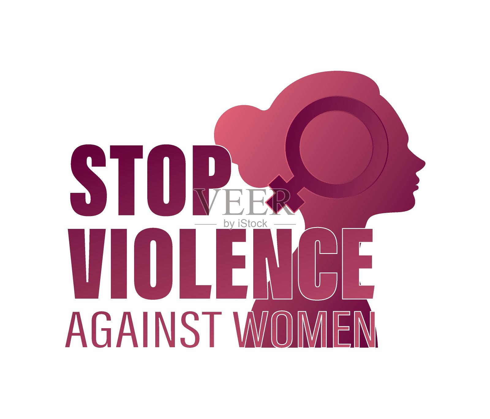 停止针对妇女的暴力。妇女的权利。停止虐待女性。海报，横幅和背景。向量。插画图片素材