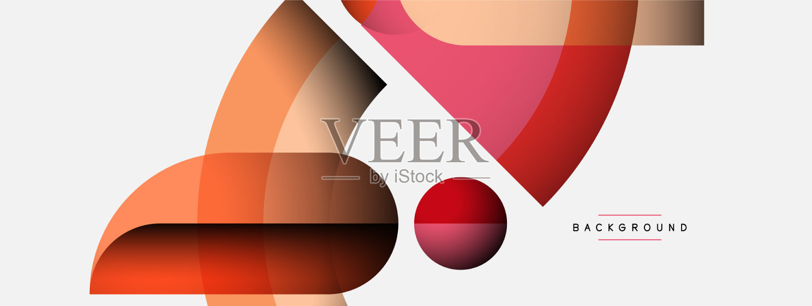 几何抽象背景圆形形状插画图片素材