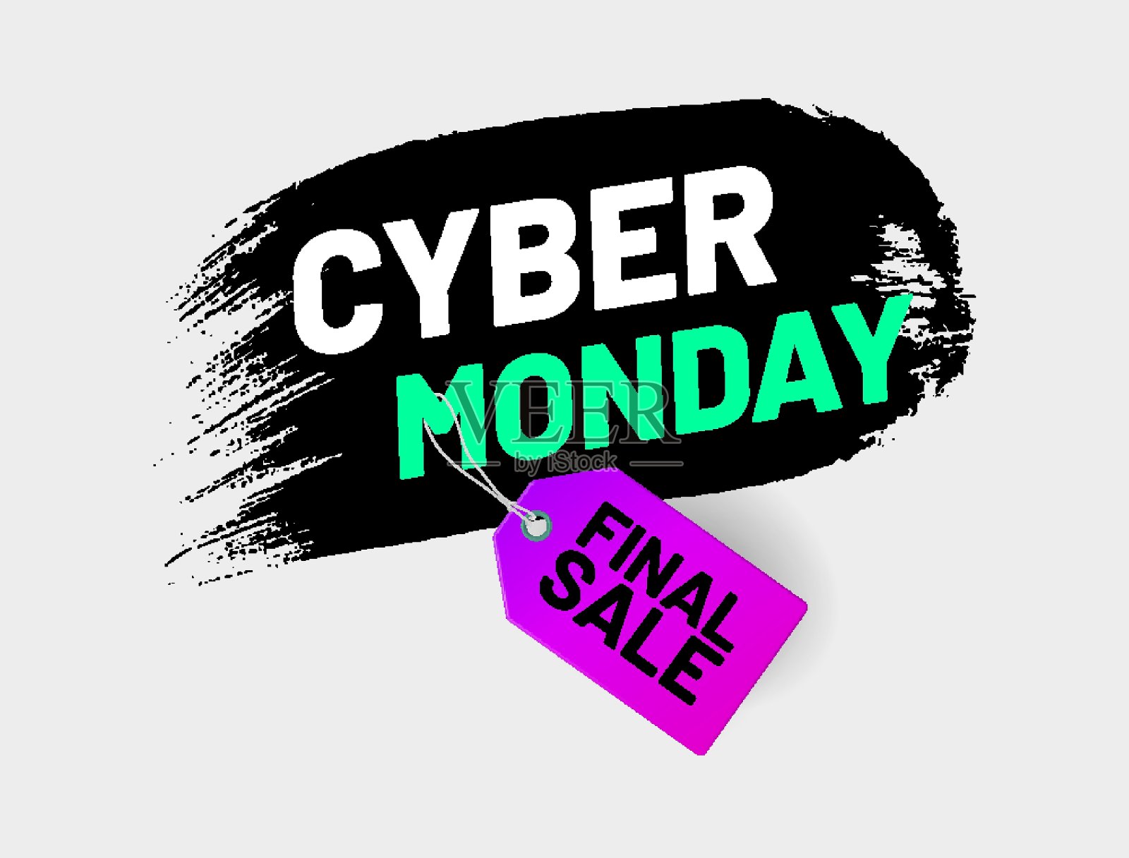 网络星期一最终促销网页横幅模板设计元素图片