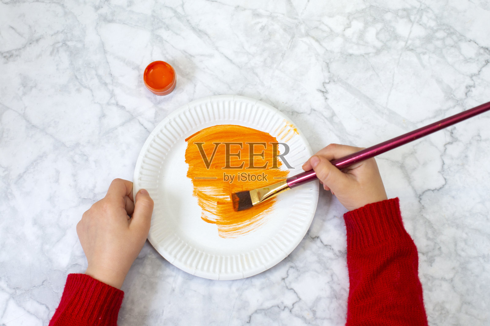 步骤说明:如何用纸版制作老虎。步骤3。照片摄影图片