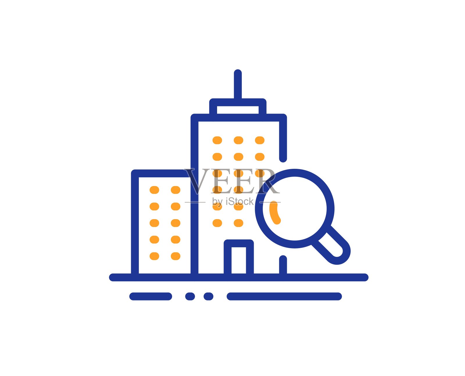 检查线图标。建筑质量的信号。向量插画图片素材