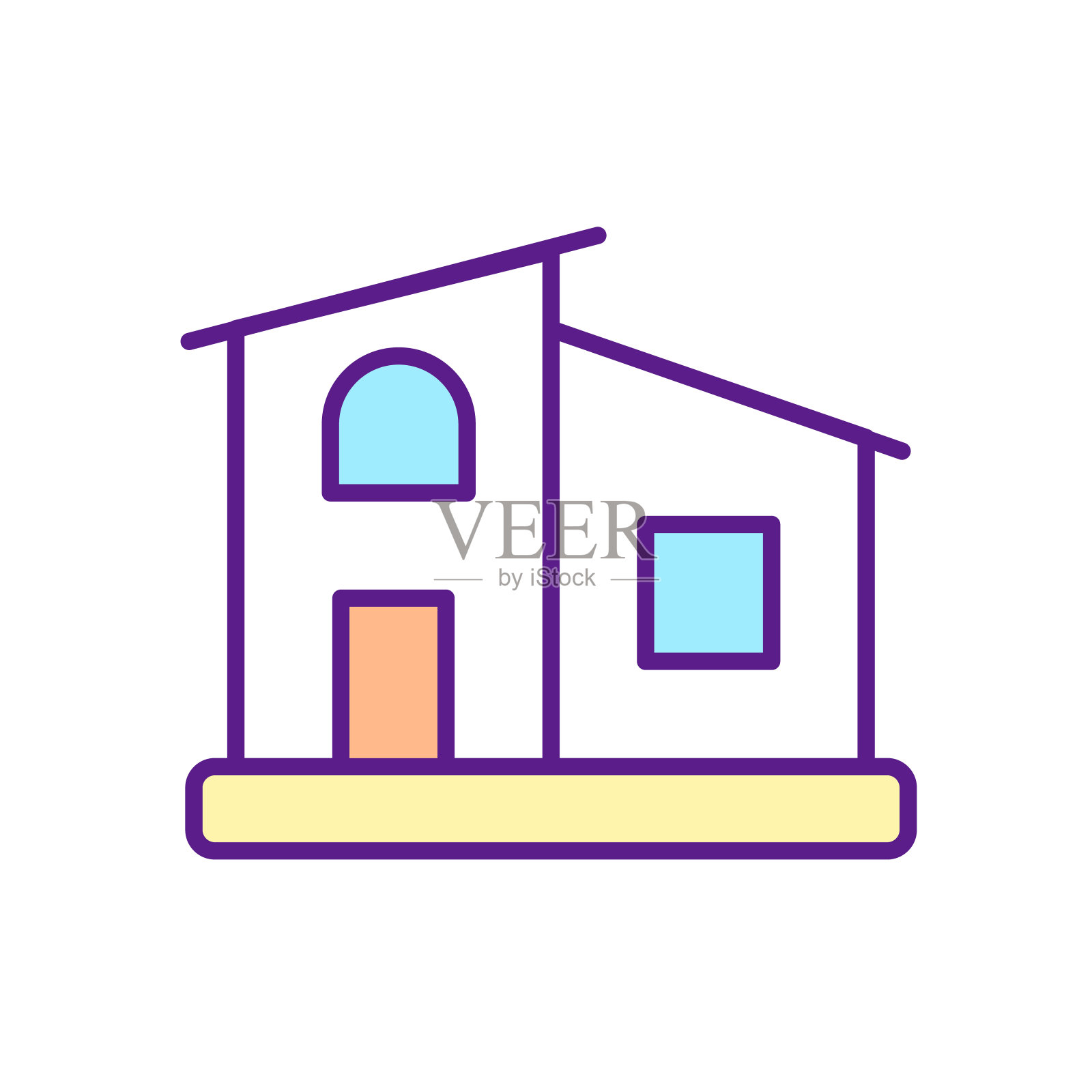 房屋RGB颜色图标设计元素图片