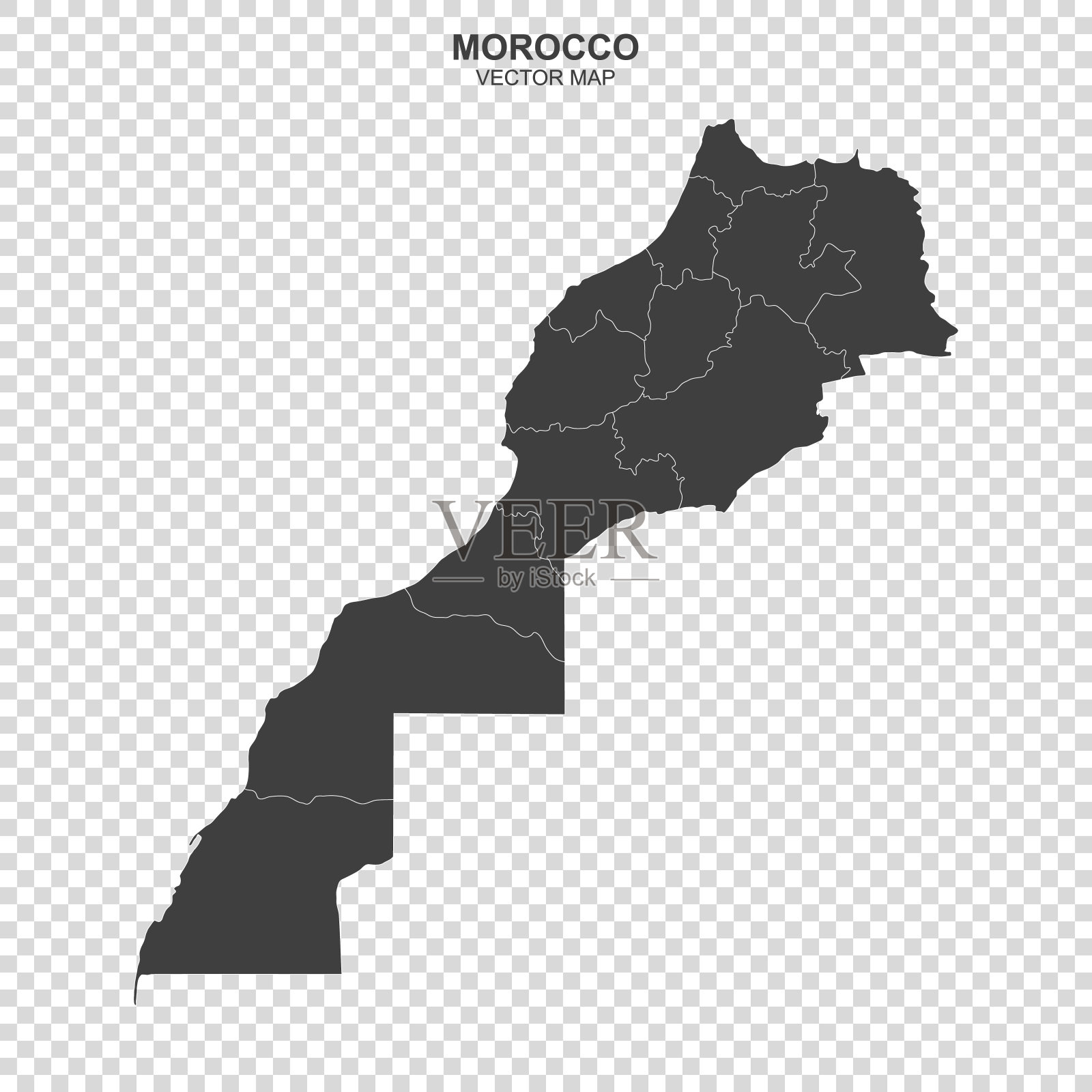 矢量设计元素-地图的摩洛哥插画图片素材