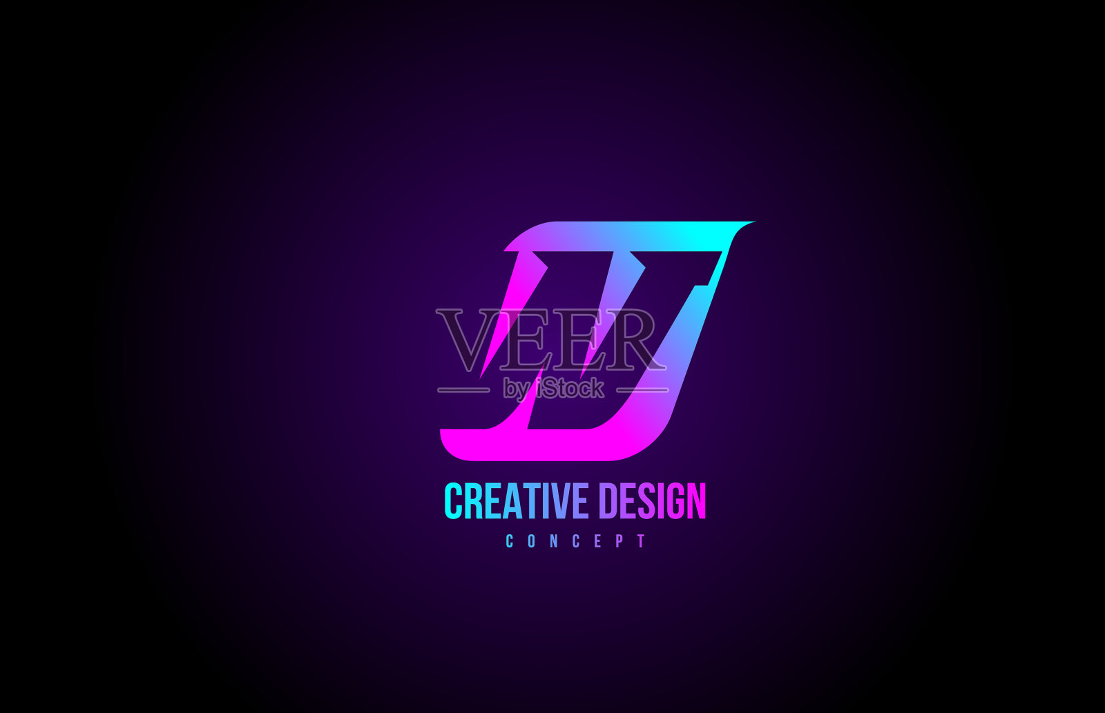 W字母标志图标在粉红色设计插画图片素材