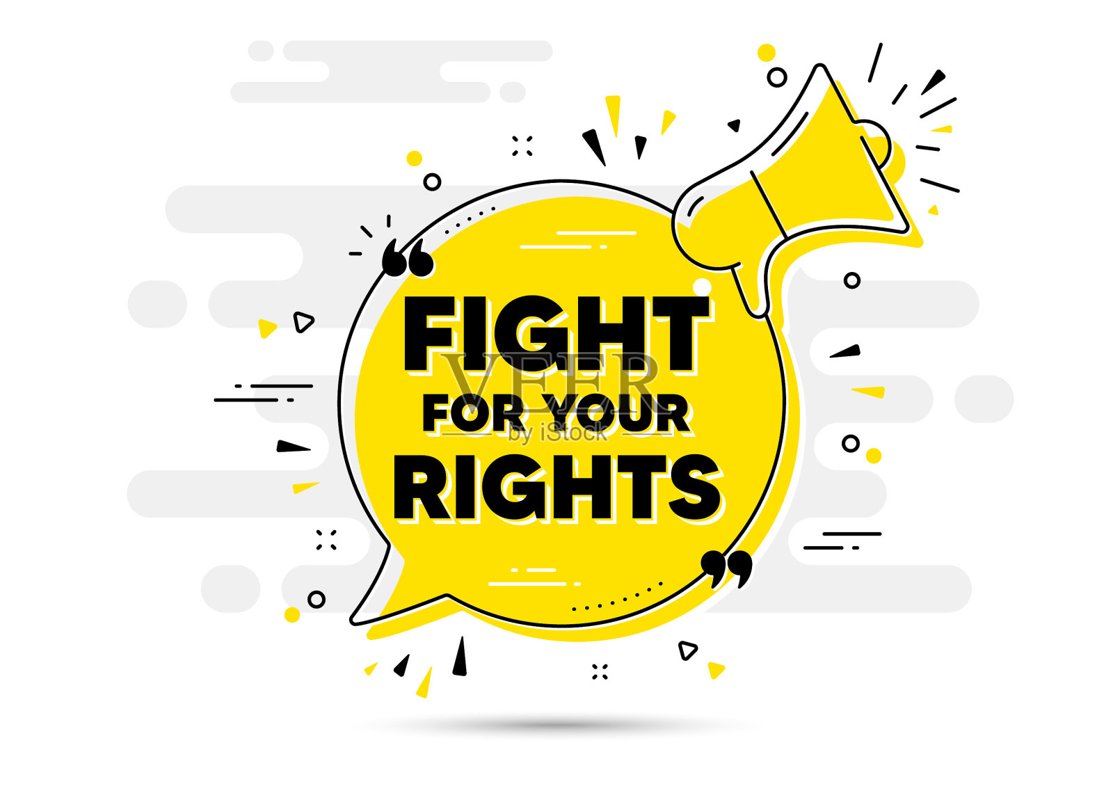为你的权利而斗争插画图片素材