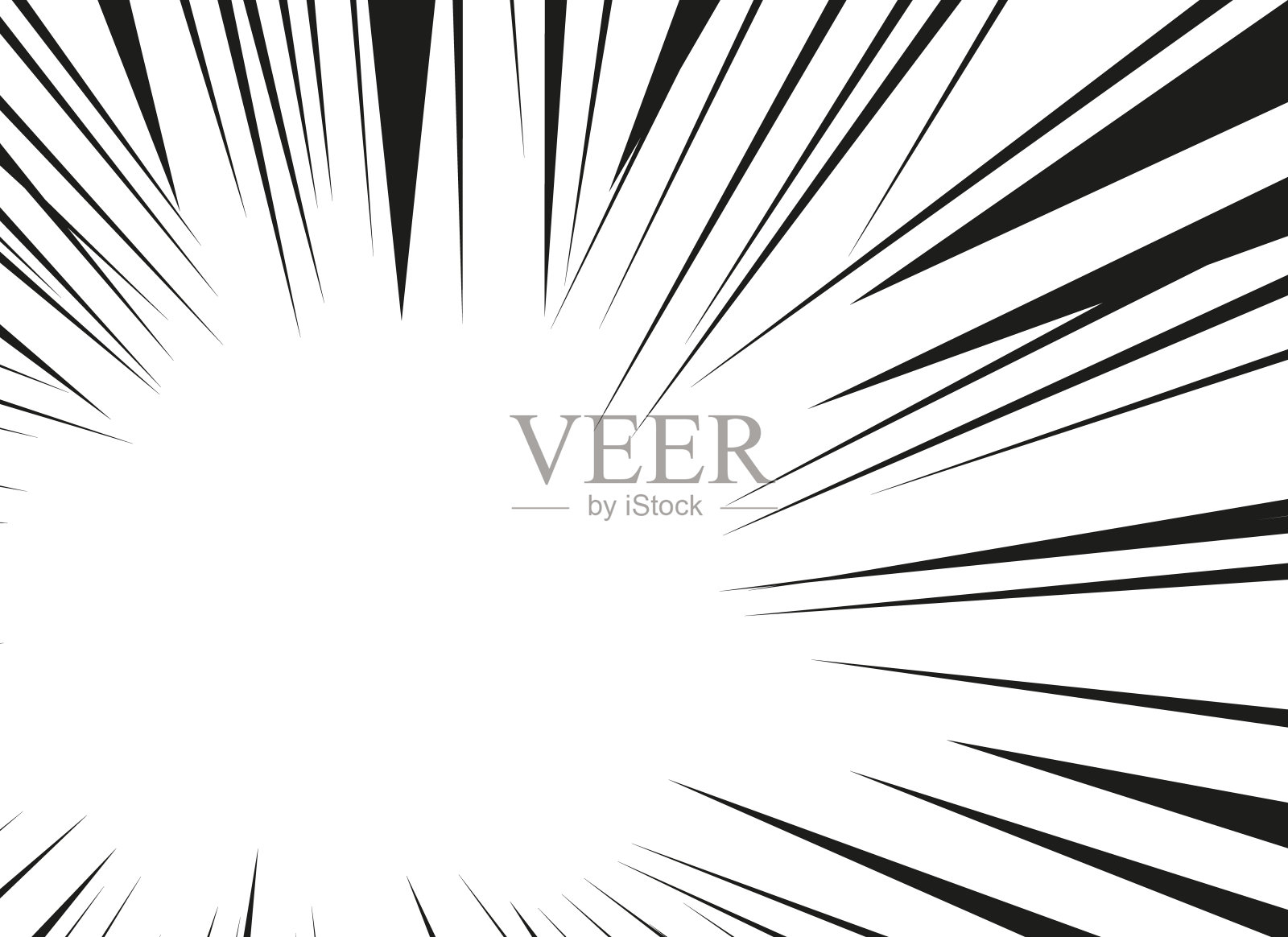 漫画效果，运动线。黑白复古插图。插画图片素材