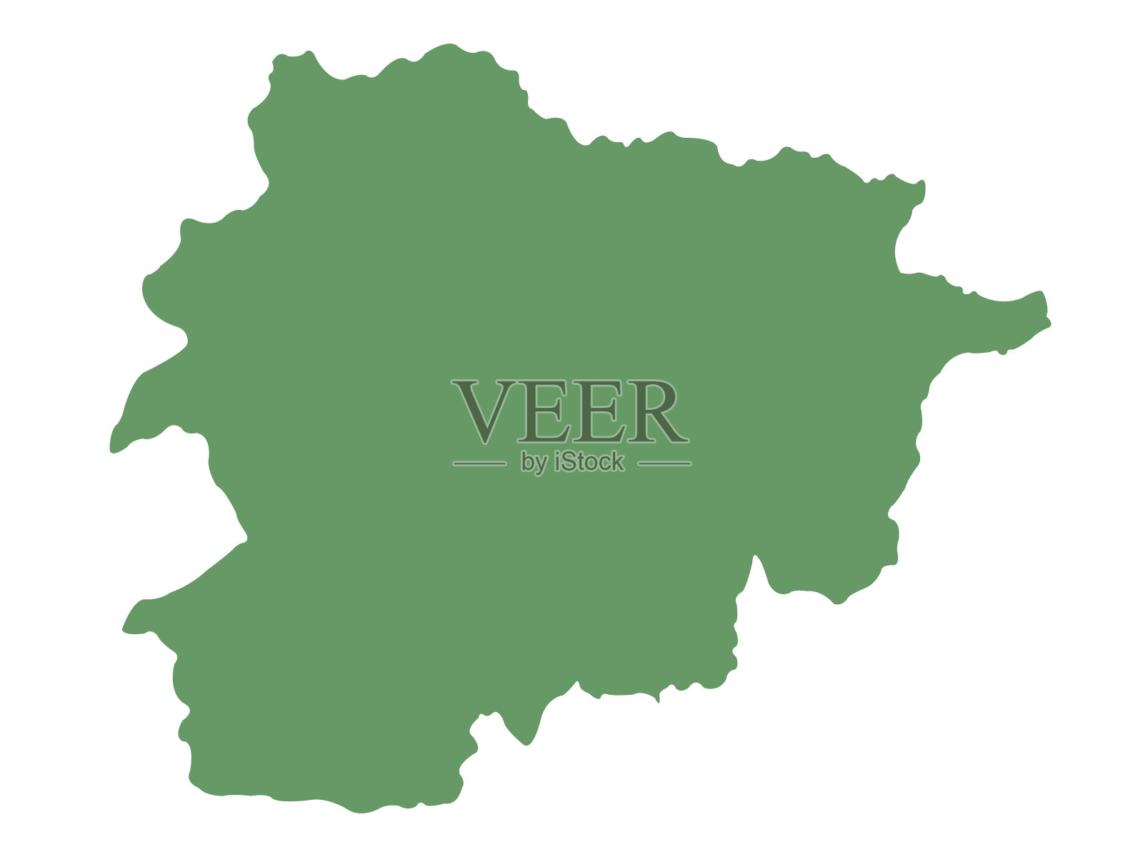 安道尔地图插画图片素材