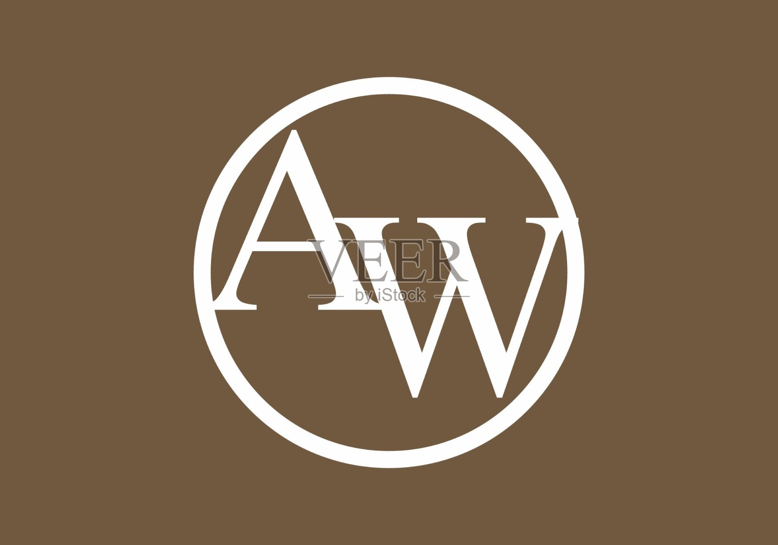 AW在色彩设计中的首字母设计元素图片