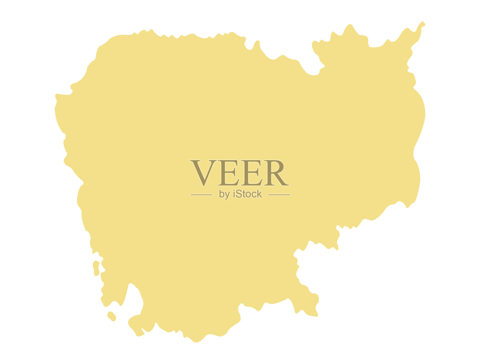 柬埔寨地图插画图片素材