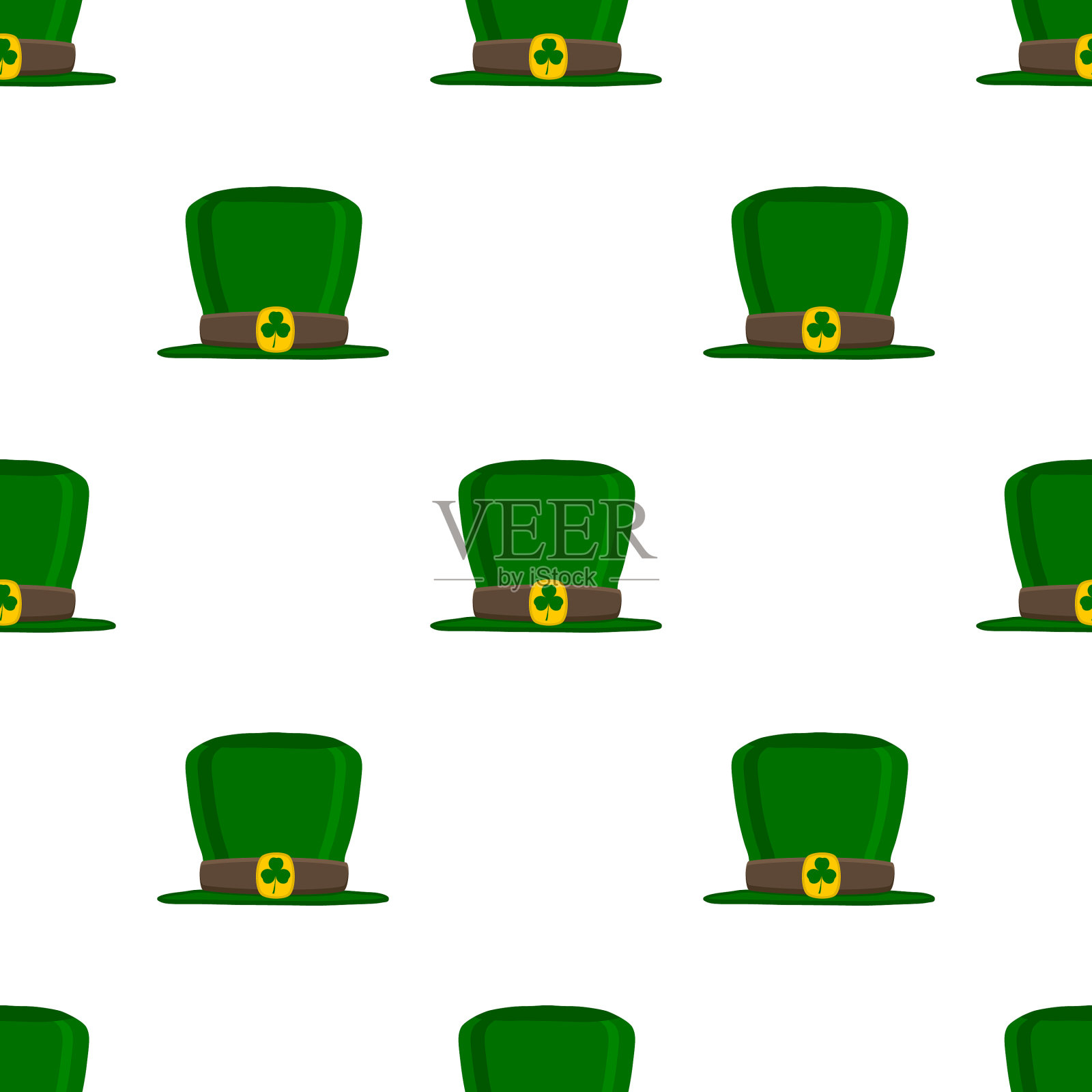 主题为爱尔兰节日圣帕特里克节插画图片素材