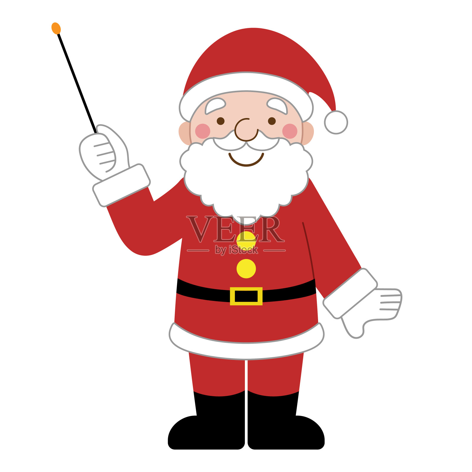圣诞老人解释的插图插画图片素材