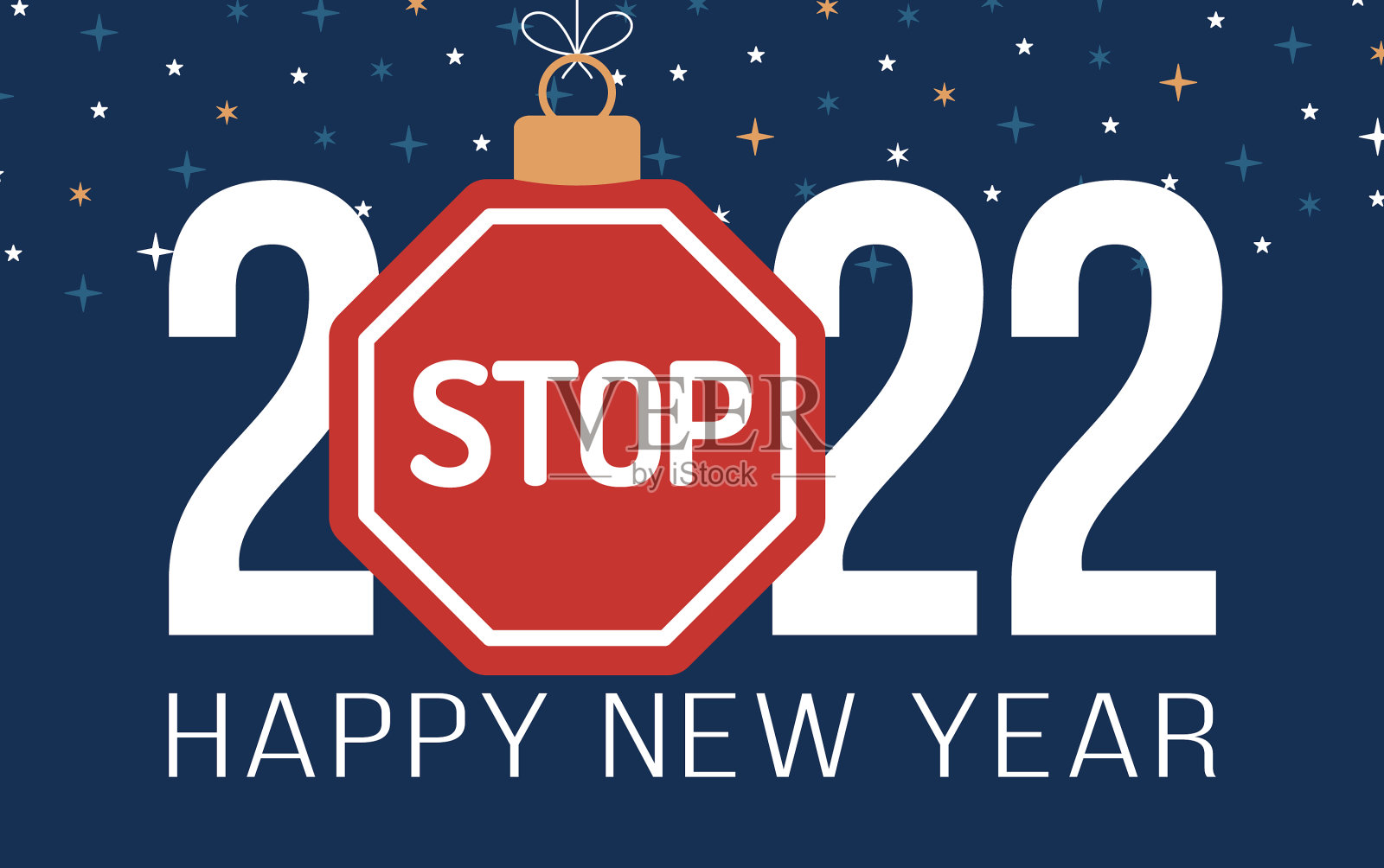 2022年元旦快乐贺卡随路停插画图片素材