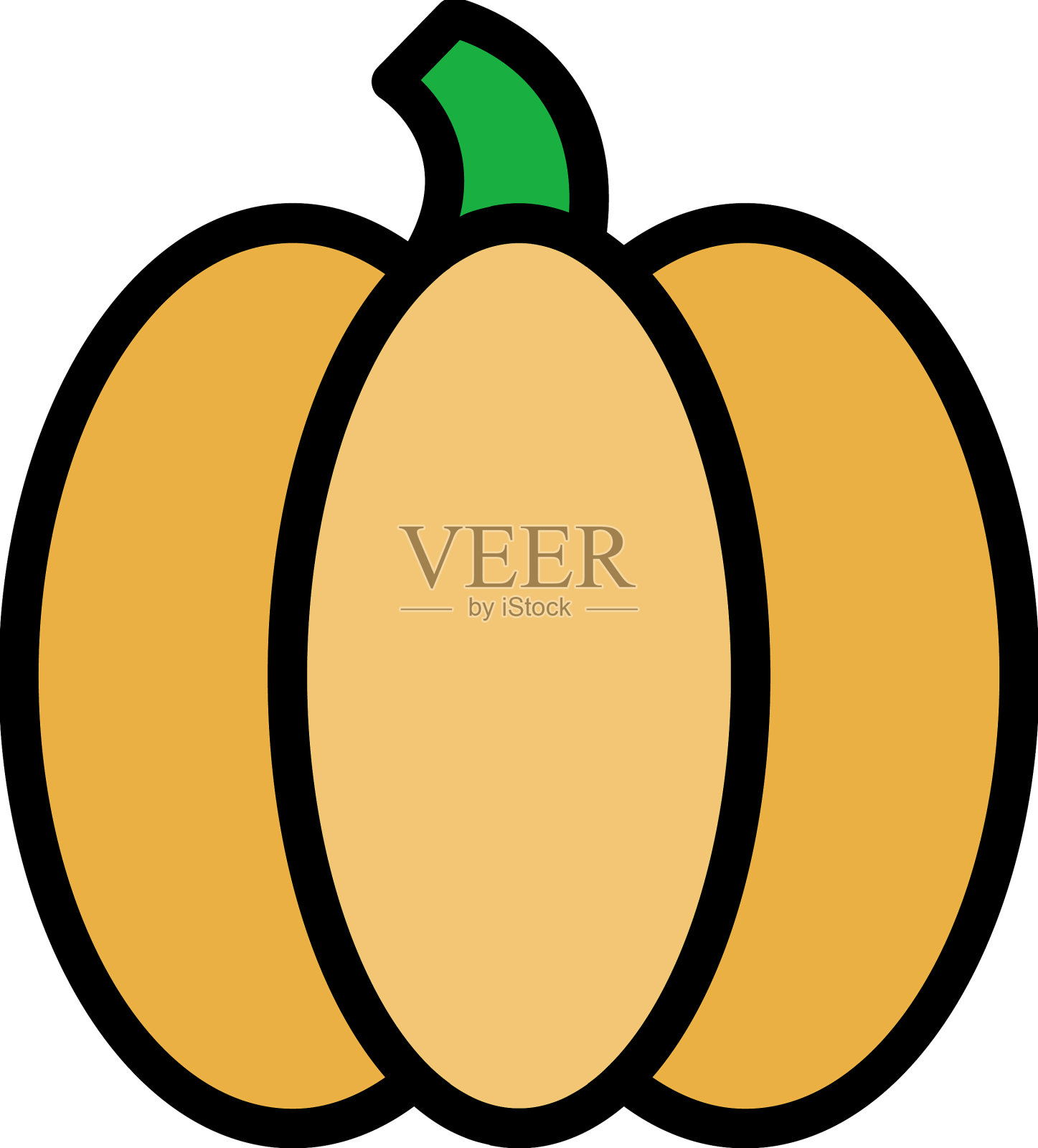 南瓜图标颜色轮廓设计元素图片