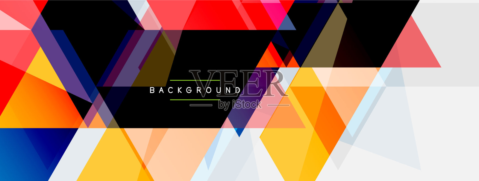 马赛克三角形几何背景技术或插画图片素材