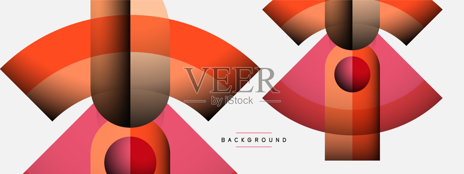 几何抽象背景圆形形状插画图片素材