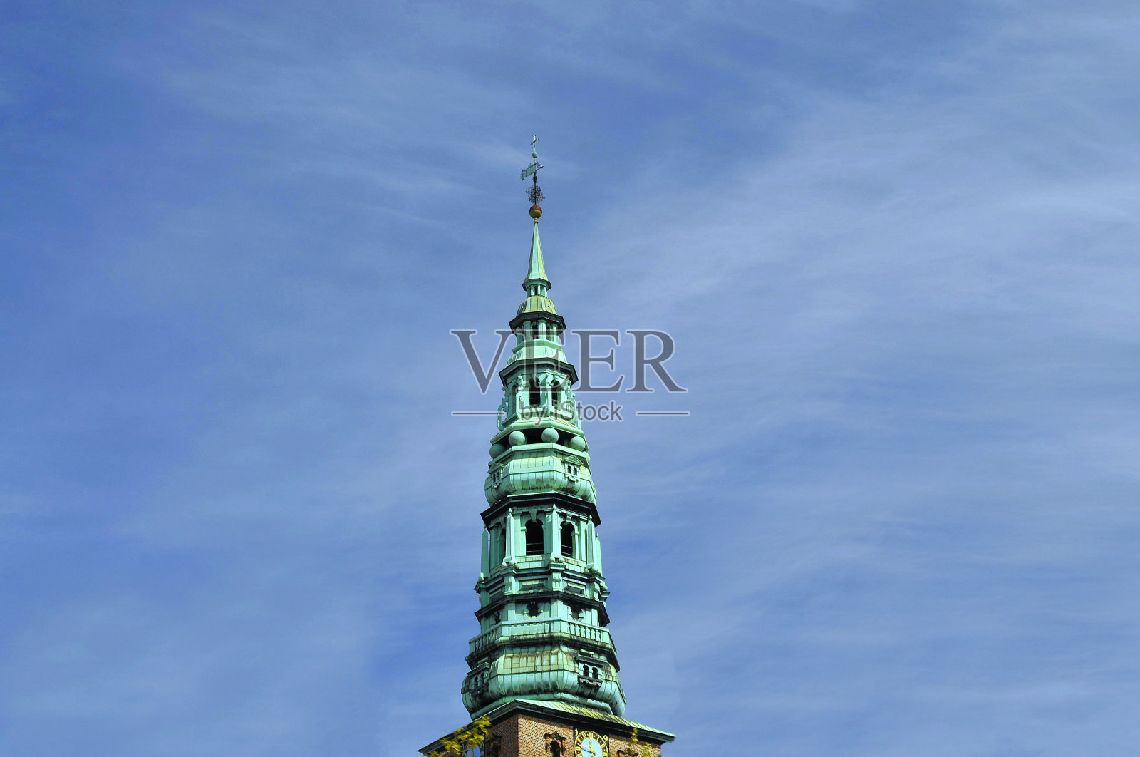 Nikolaj教堂尖顶照片摄影图片