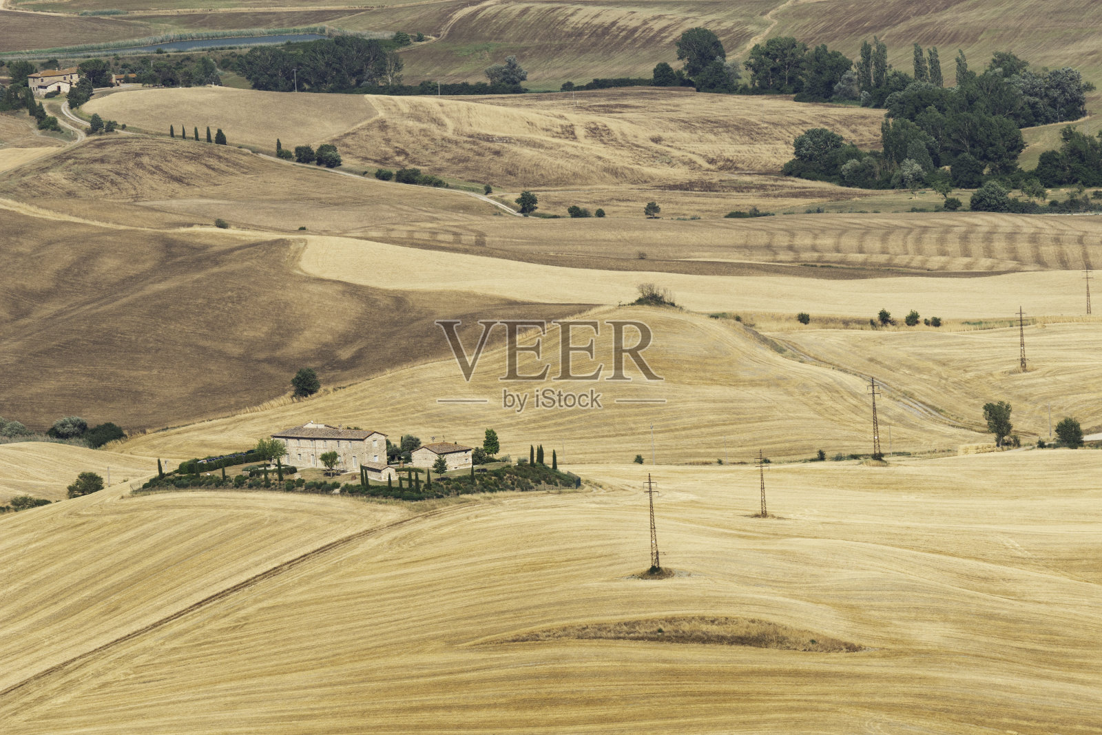 托斯卡纳农家和农作物照片摄影图片