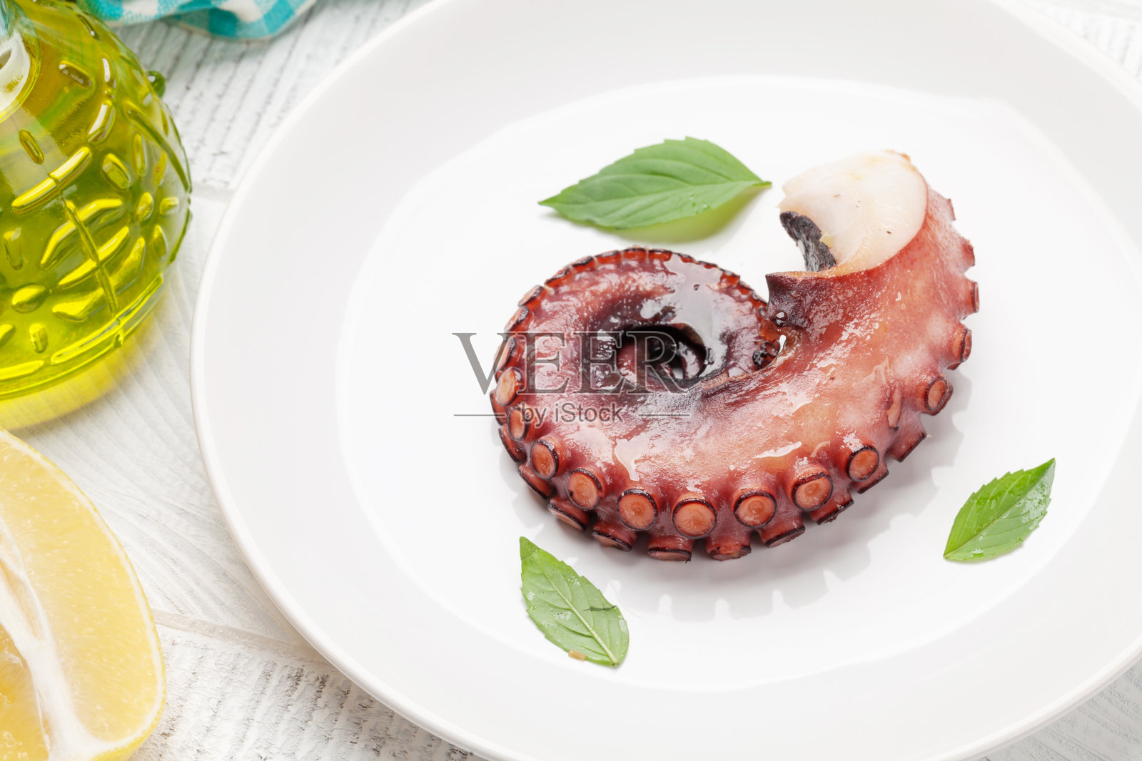 烤章鱼照片摄影图片