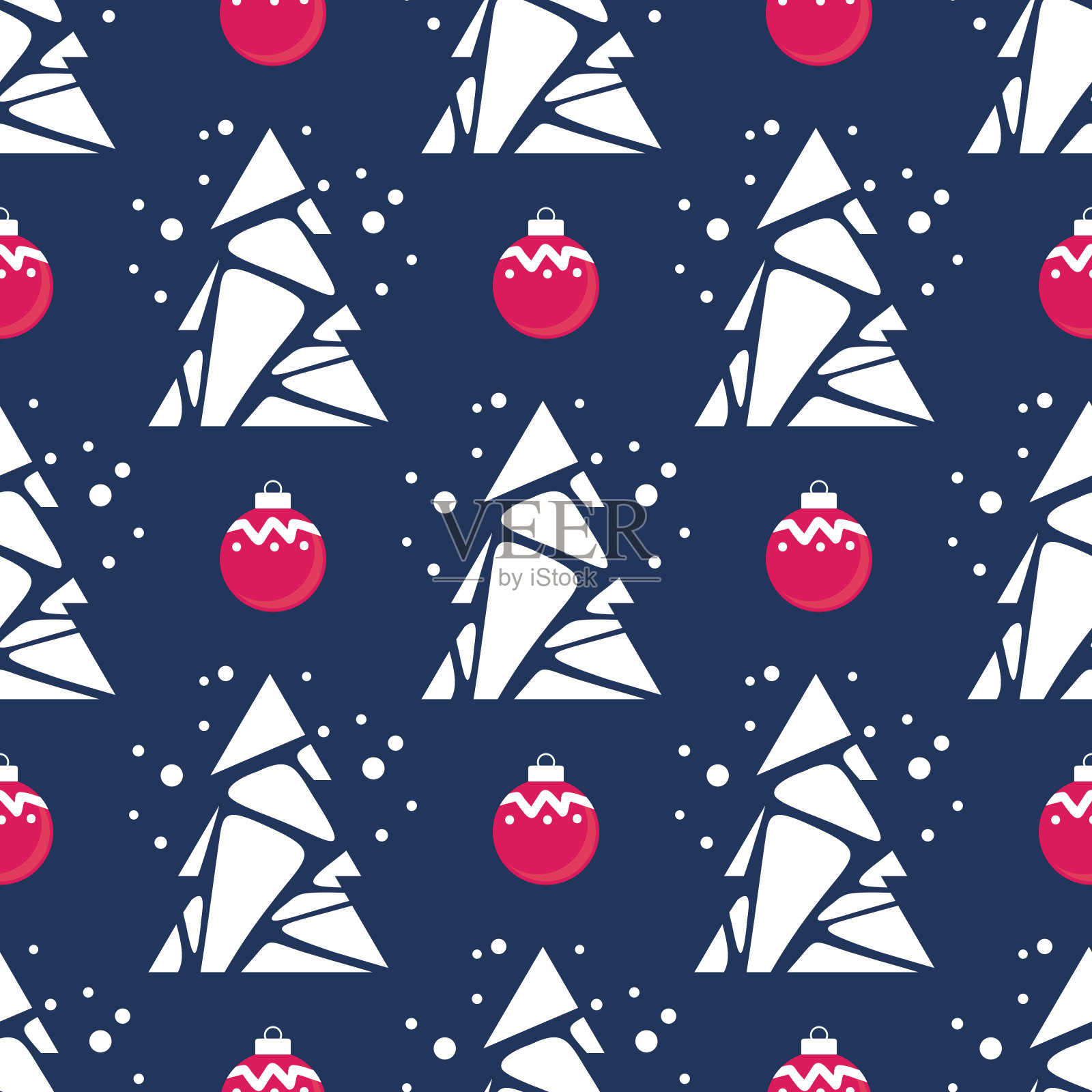 圣诞节无缝pattern-03插画图片素材