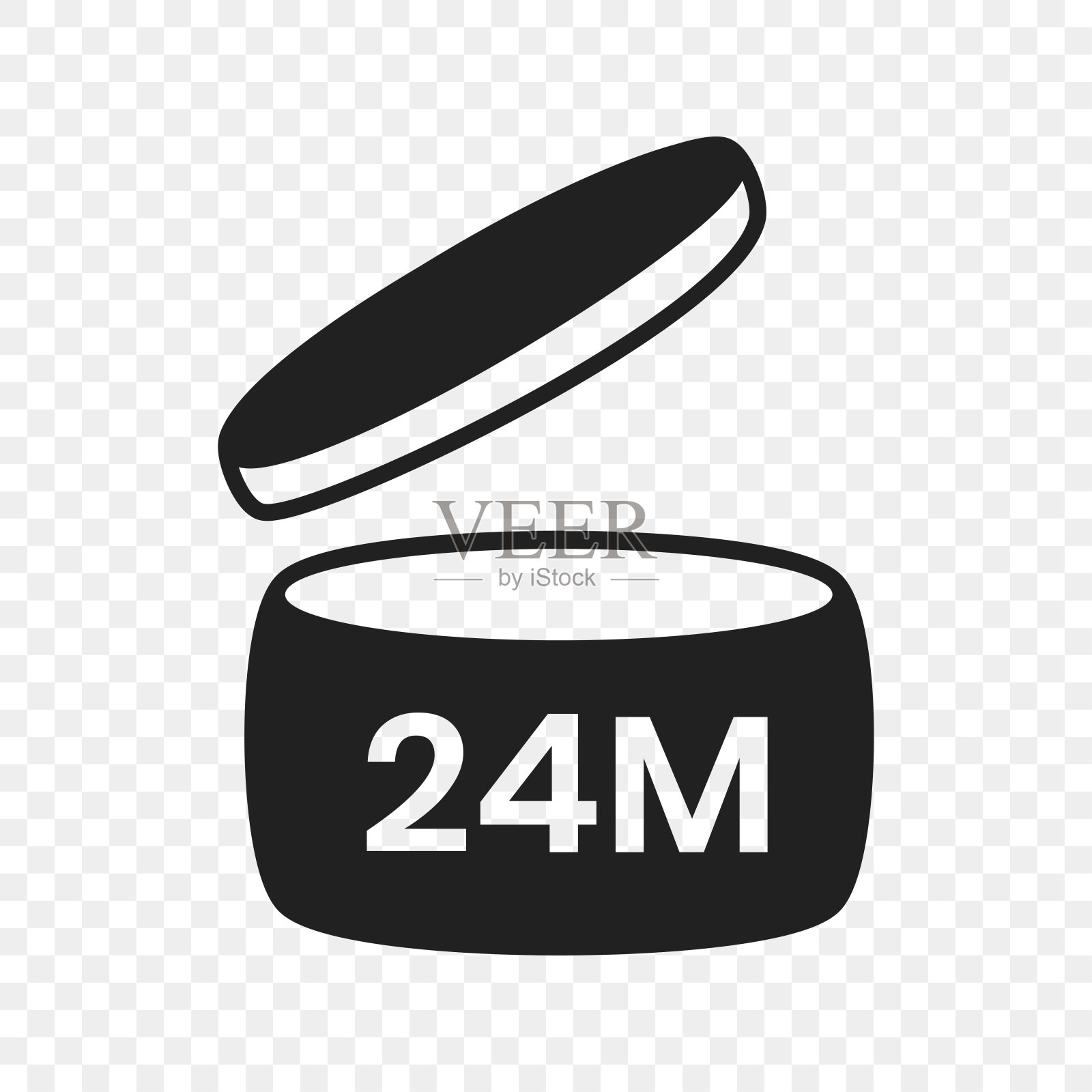 24m期后开pao图标标志平面风格设计矢量插图。插画图片素材